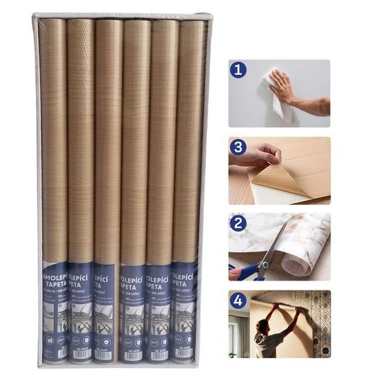 Samolepící tapeta 3Mx45cm - BUK Světlý
