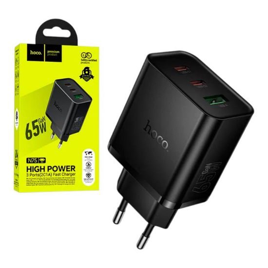 Grande nabíječka 65W 2x Type-C + USB-A