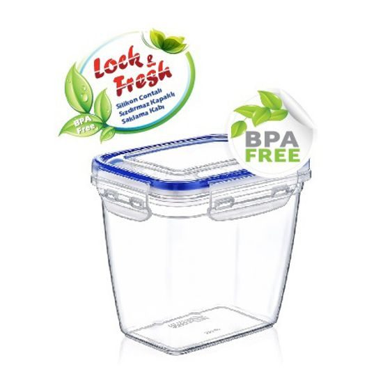 DUNYA Obdélníková, hluboká dóza s klipem 1575 ml