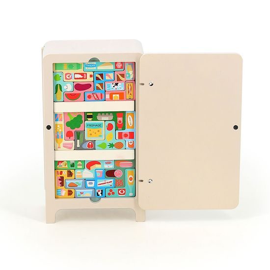 Vilac Dřevěná magnetická hra Ulož to správně! Lednička