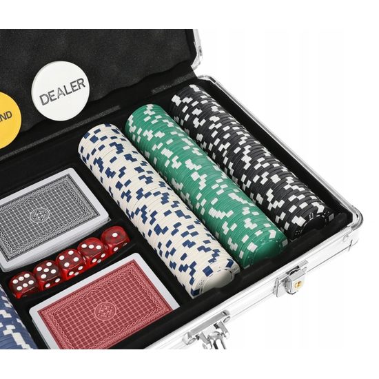 Poker set v kufříku - 300 žetonů