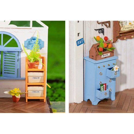 RoboTime 3D dřevěná skládačka Miniatura domečku Vysněný zahradní dům