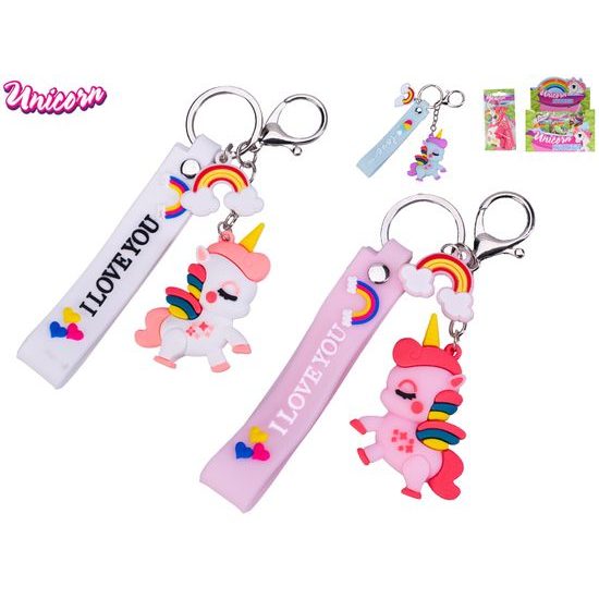 Unicorn přívěsek na klíče 3barvy v sáčku 24ks v DBX