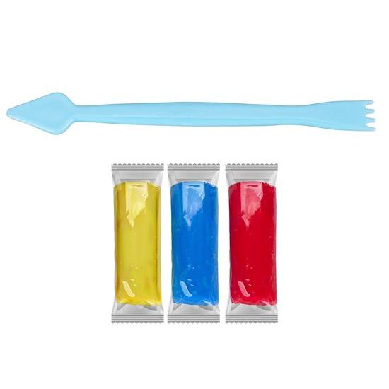 Crayola hmota tvarovací 28g vonící 3barvy 3ks + sada tvarovátek dinosaurus v krabičce
