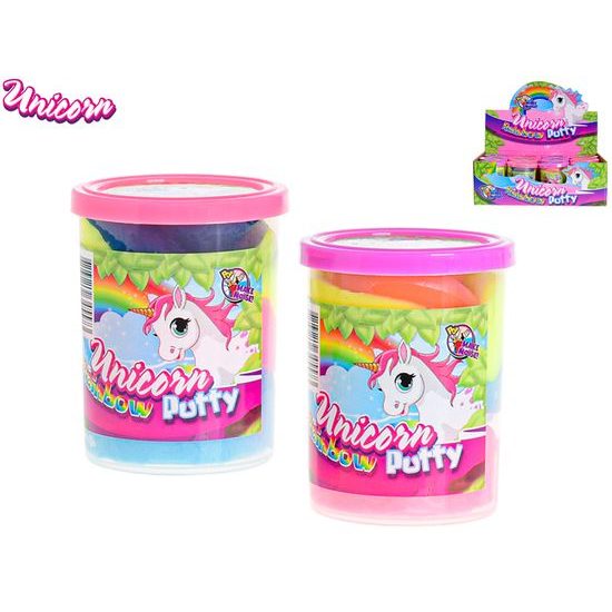 Unicorn hmota duhová prdící v kelímku 12ks v DBX