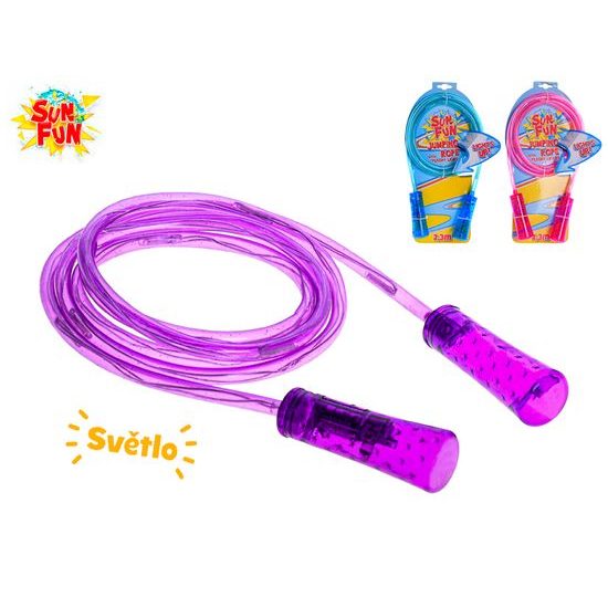 Sun Fun švihadlo 210cm s LED světlem na baterie 3barvy na kartě