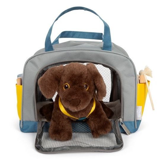 small foot Plyšový pes s pečovatelskou sadou