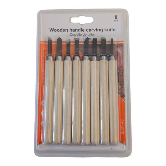 Sada mini řezbářské nožíky 13,5cm 8ks