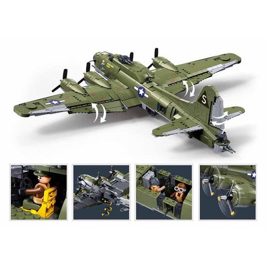 Sluban Model Bricks M38-B1367 Americký bombardér B-17G v měřítku 1:44