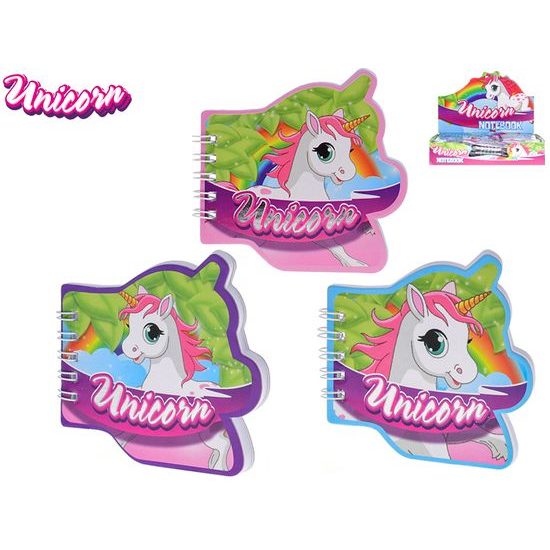 Unicorn zápisník 9cm 3barvy v sáčku 48ks v DBX
