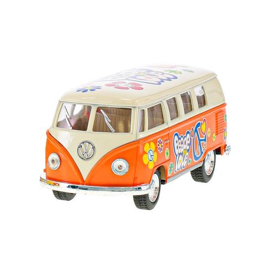 Kinsmart Autobus Volkswagen 13cm kov na zpětný chod 4barvy 12ks v DBX