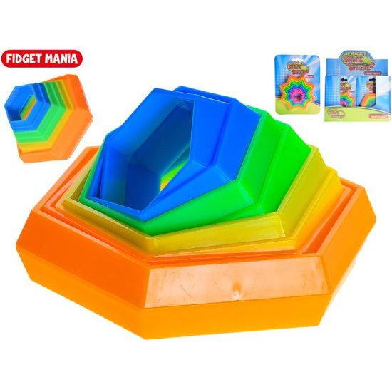 Fidget kouzelné 3D vzory 9cm 2druhy na kartě 12ks v DBX