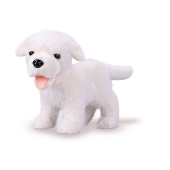 Labrador plyšový 23cm stojící bílý 0m+