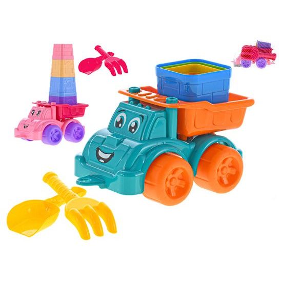 Auto na písek s doplňky 12m+ 2barvy v síťce