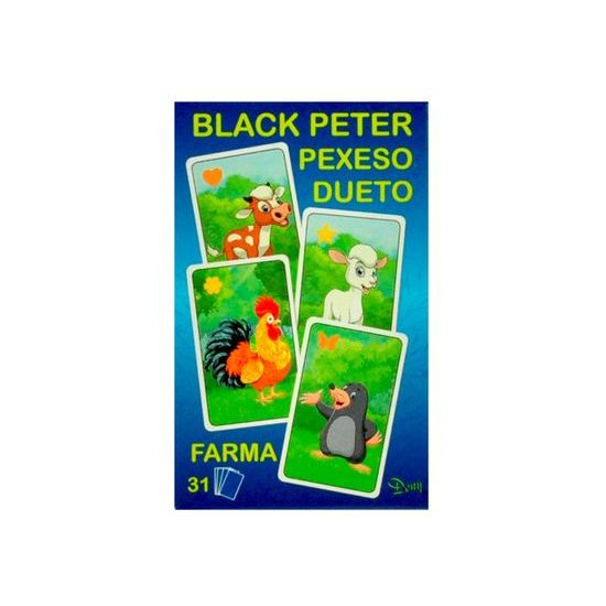 Černý Petr/Pexeso/Dueto farma 3v1 7x10,5x1,5cm 31ks krabičce