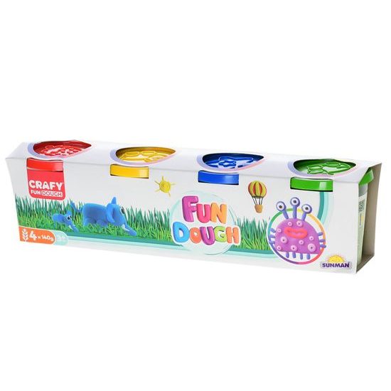 Tvořící hmota v kelímku 4x140g v krabičce ve fólii