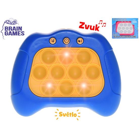 Brain Games společenská hra test paměti 12cm na baterie se světlem a zvukem 2barvy v krabičce