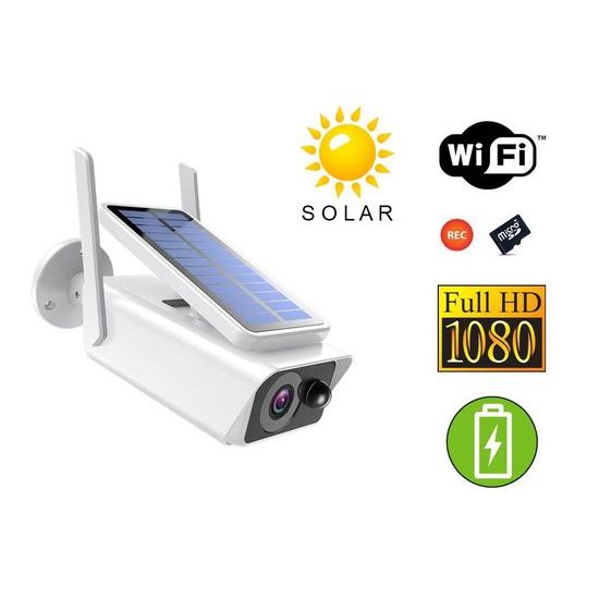 Solární venkovní Wi-Fi IP kamera FullHD 1080P - na baterie