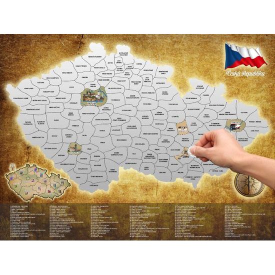 Stírací mapa Česká republika