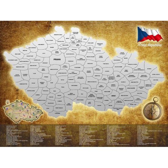 Stírací mapa Česká republika