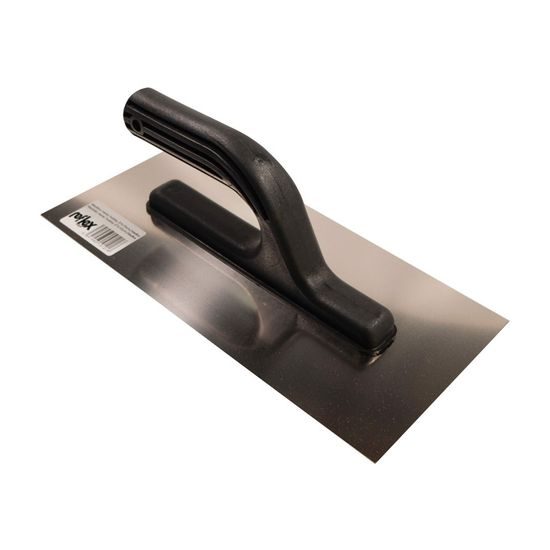 Hladítko nerezové s plastovou rukojetí hladké 270x130mm hobby