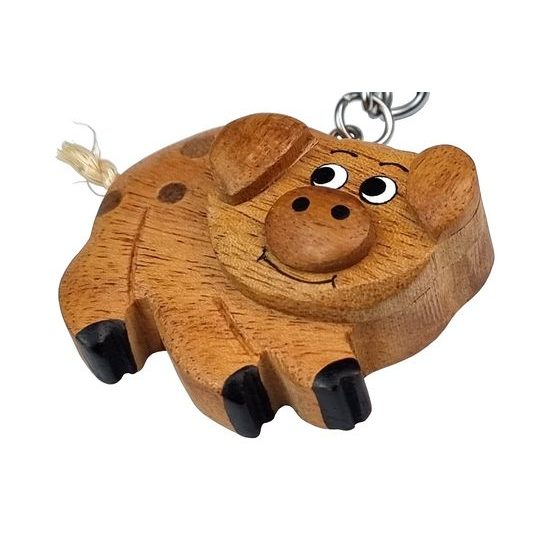 2Kids Toys Dřevěná klíčenka velká Prase