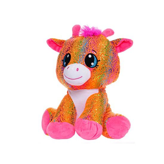Star Sparkle žirafa plyšová oranžová sedící 37cm 0m+ v sáčku