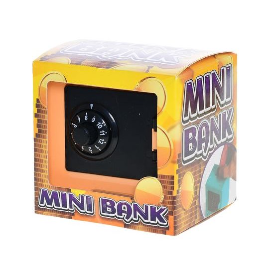 Toys&Trends pokladnička trezor 9x9cm s odemykáním na kód 4barvy v krabičce