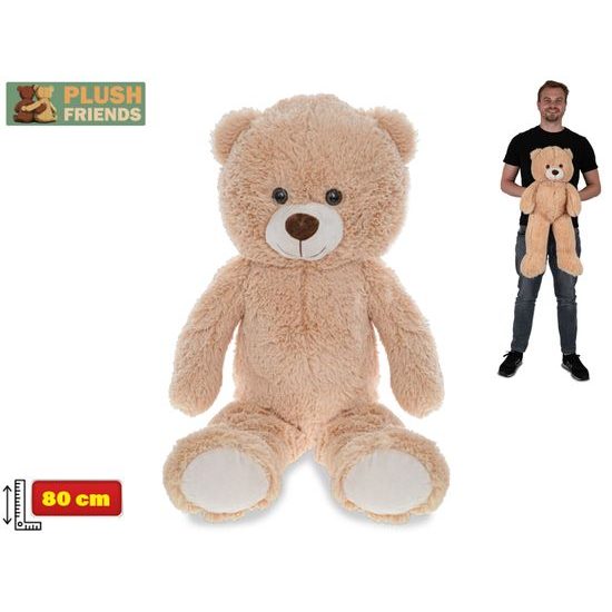 Plush Friends medvěd plyšový 80cm světle hnědý 0m+