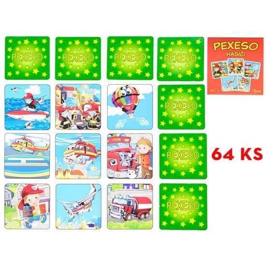 Pexeso Hasiči 64ks v krabičce