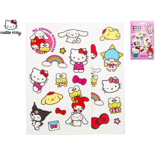 Hello Kitty sada tetování v papírové kartě