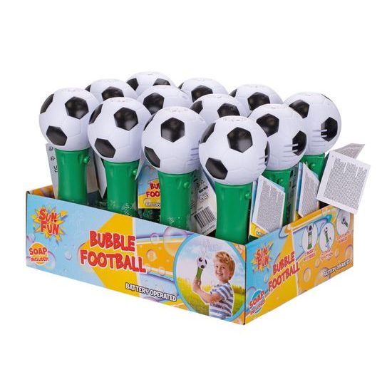 Sun Fun bublifukovač fotbalový míč 23,5cm na baterie s náplní 60ml 12ks v PDQ