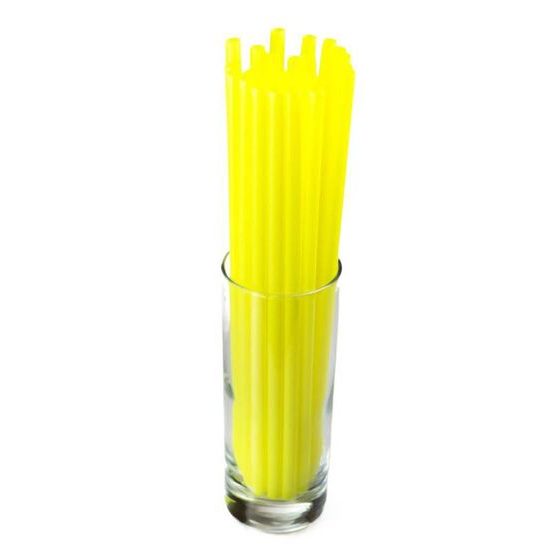 Plastová brčka znovupoužitelná Jumbo 250x8mm 150ks Žlutá