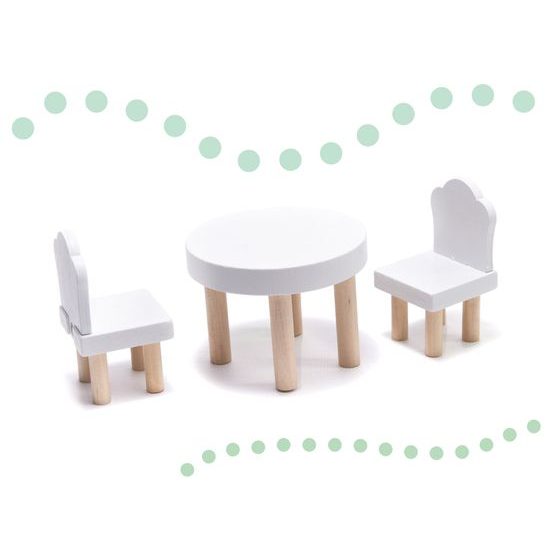 Dřevěný domeček pro panenky LULILO FLORO boho LED