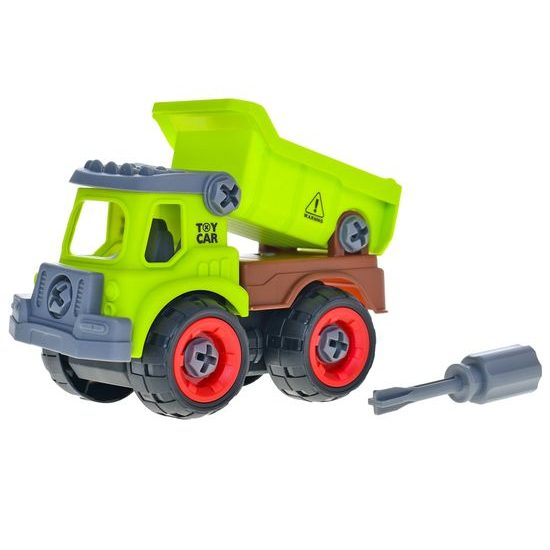 Auto sklápěčka šroubovací 14cm volný chod se šroubovákem 2barvy v sáčku