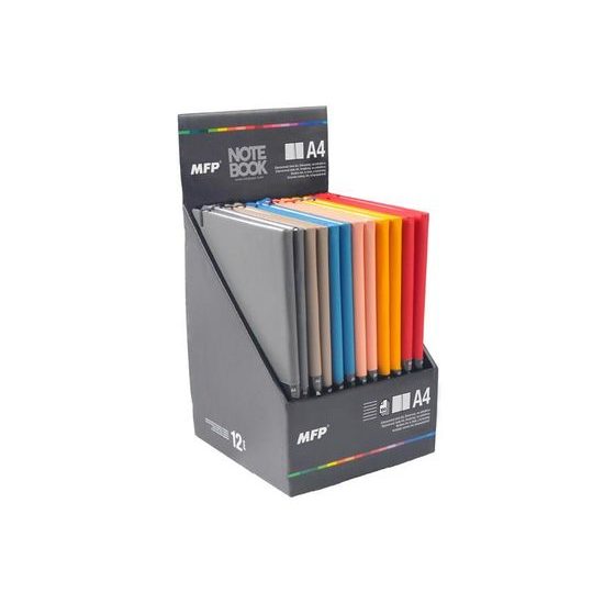 Blok s gumkou A4 linka, 100 listů, mix2