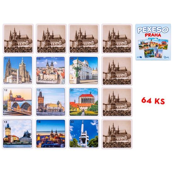 Pexeso Praha 64ks v krabičce