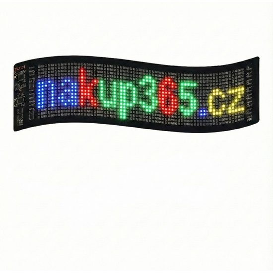 Flexibilní RGB LED panel s Bluetooth ovládáním do auta – programovatelný textový displej 60x12cm