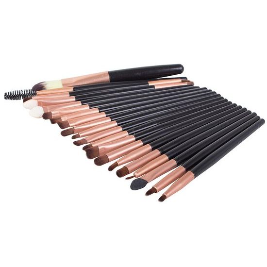 Sada štětců na make-up – 20 ks s pouzdrem