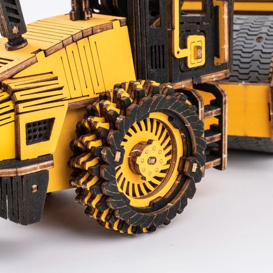 RoboTime 3D dřevěná mechanická skládačka Silniční válec