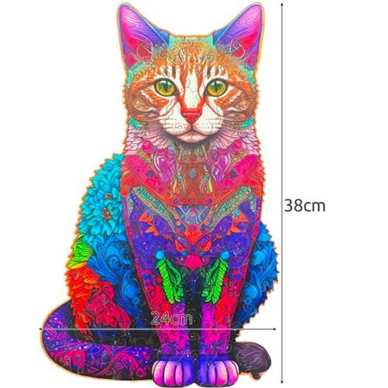 Dřevěné puzzle - Kočka