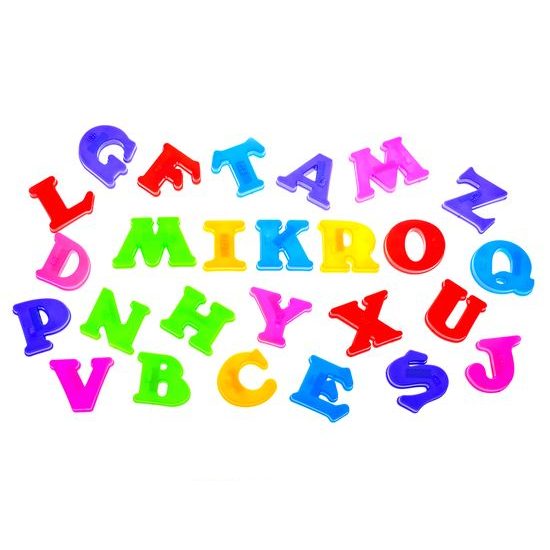 Písmena magnetická 26ks na kartě