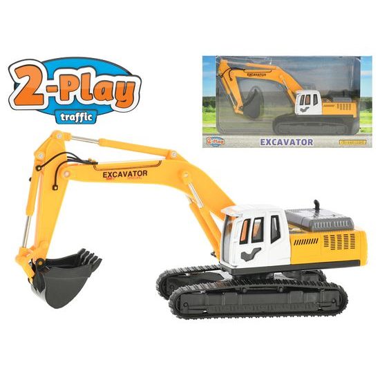 2-Play Traffic bagr 22cm kov na volný chod v krabičce