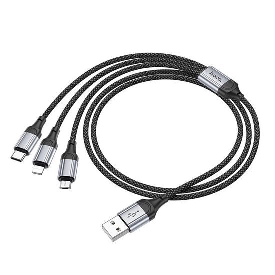 Fresh nabíjecí datový kabel 1m Lightning+Micro+Type-C