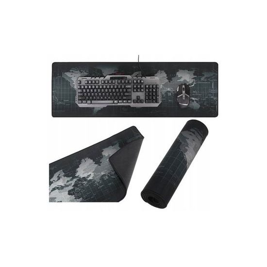 Podložka pod myš s klávesnicí mapa světa - 88/33cm