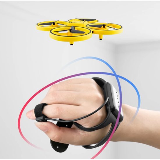 Dron ovládaný pohybem ruky
