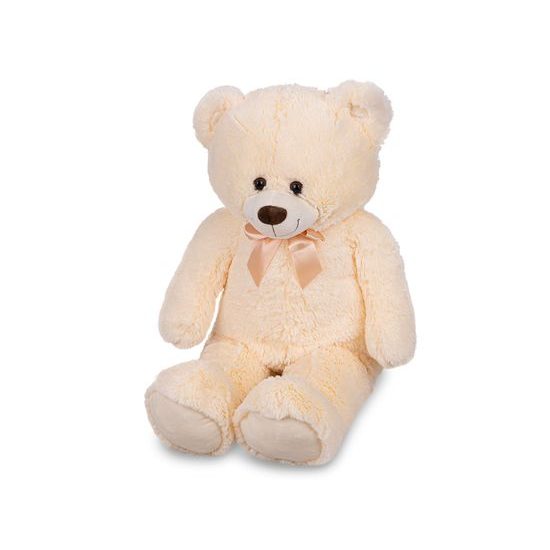 Plush Friends medvěd plyšový 80cm béžový s mašlí 0m+