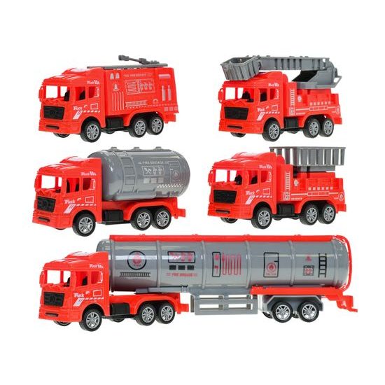 Vozidla požární 11-23,5cm zpětný chod 5ks v krabičce