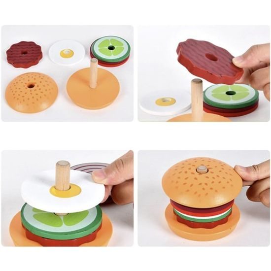 Dětský dřevěný hamburger