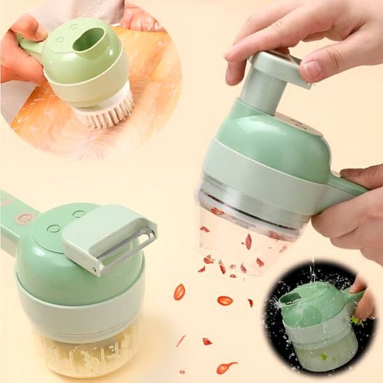Elektrický kráječ zeleniny ROTOCHOP 4v1 – bezdrátový, 40 W, USB nabíjení